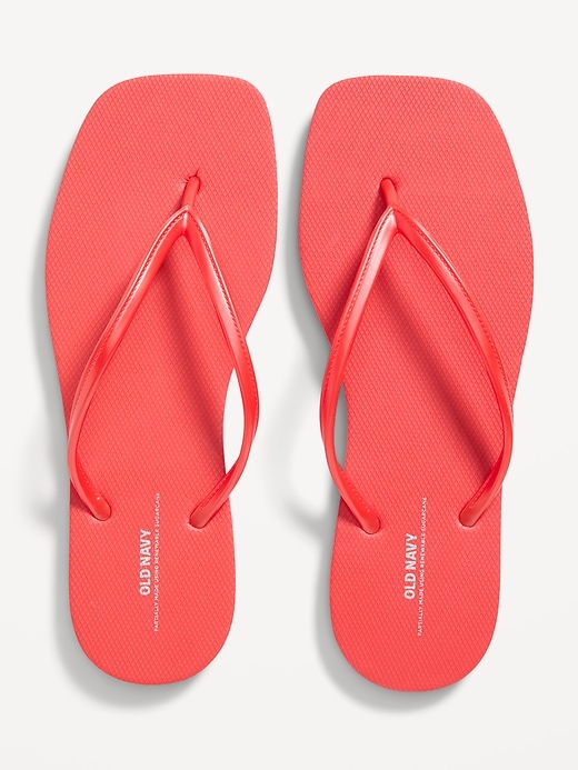 Image number 1 showing, Square Toe Flip-Flop Sandals