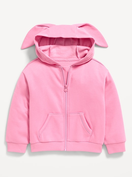 Image number 2 showing, Oversized Critter Zip Hoodie for Toddler Girls