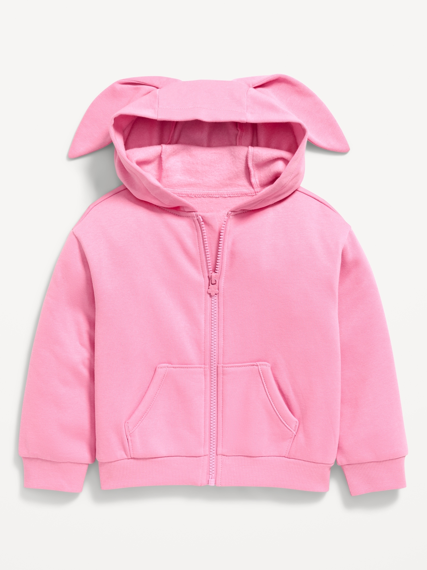 Oversized Critter Zip Hoodie for Toddler Girls