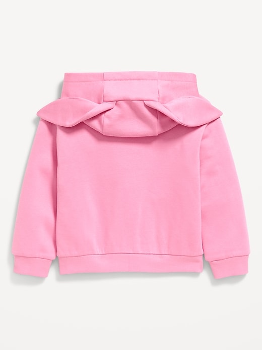 Image number 3 showing, Oversized Critter Zip Hoodie for Toddler Girls