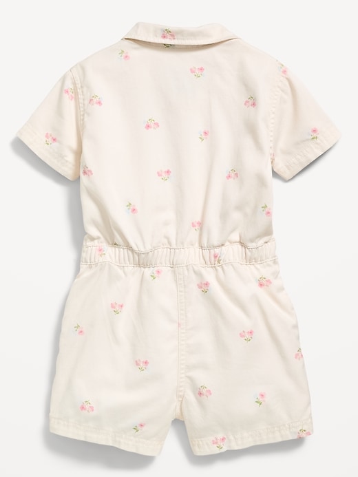 Image number 2 showing, Short-Sleeve Utility Romper for Toddler Girls