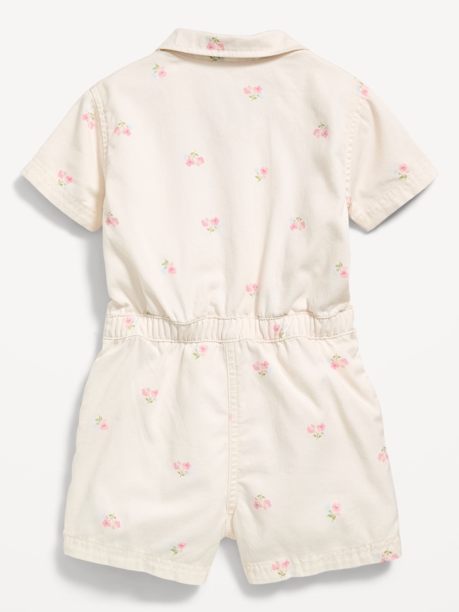 Short-Sleeve Utility Romper for Toddler Girls