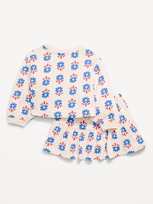 Image number 3 showing, Printed Long-Sleeve Top and Skirt Set for Toddler Girls