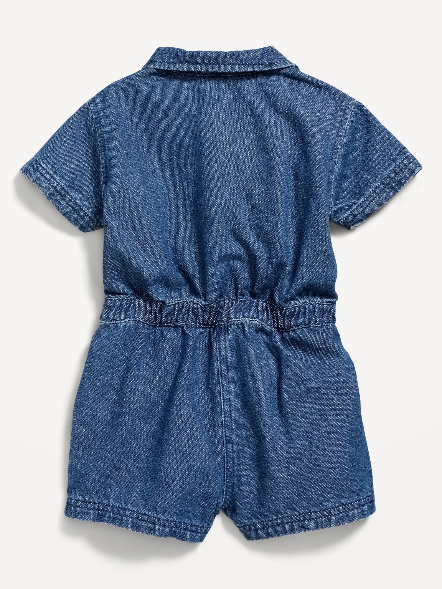 Short-Sleeve Utility Romper for Toddler Girls