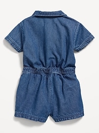 Image number 3 showing, Short-Sleeve Utility Romper for Toddler Girls