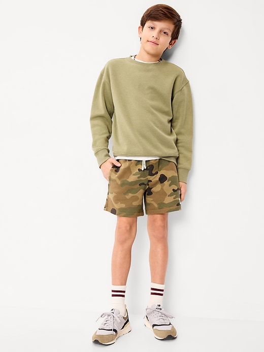 Image number 3 showing, Below Knee Logo-Graphic Fleece Jogger Shorts for Boys