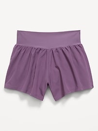 Image number 2 showing, High-Waisted StretchTech Performance Shorts for Girls
