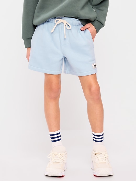 Image number 1 showing, Below Knee Logo-Graphic Fleece Jogger Shorts for Boys