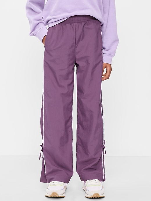 Image number 1 showing, High-Waisted Bow Parachute Pants for Girls