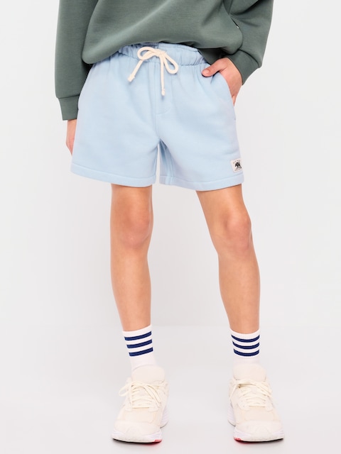 Below Knee Logo-Graphic Fleece Jogger Shorts for Boys