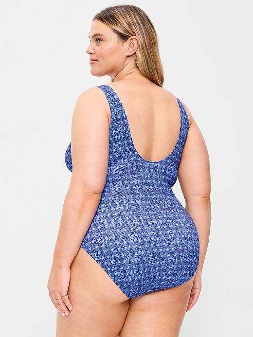 Image number 8 showing, Textured One-Piece Cut-Out Swimsuit