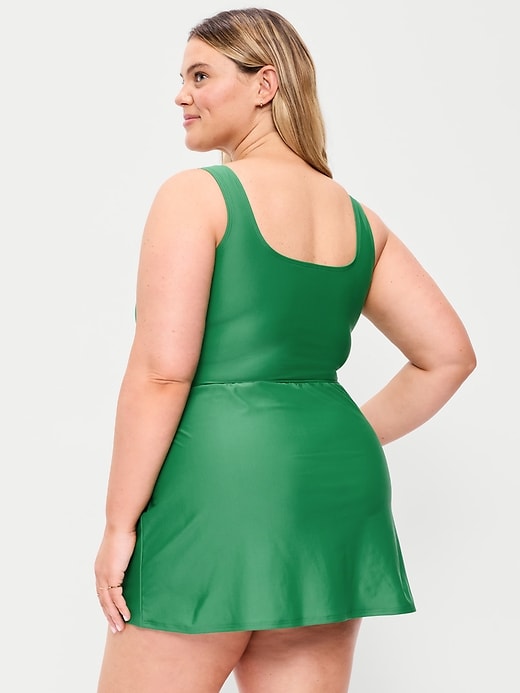 Image number 8 showing, Matte Side-Tie Swim Dress