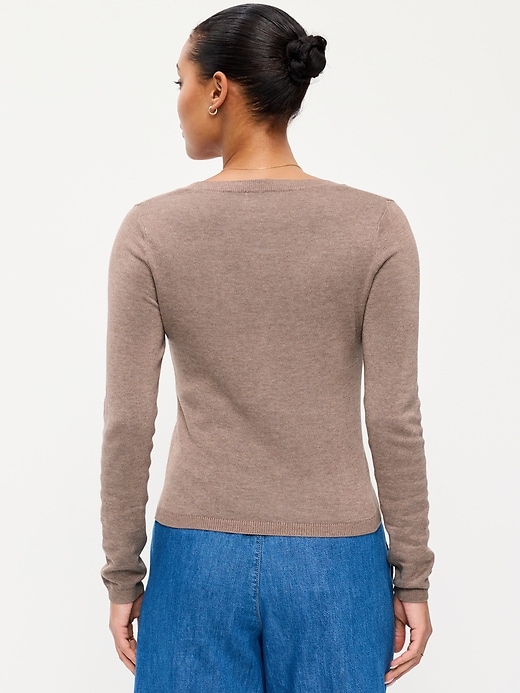 Image number 2 showing, Fitted Scoop-Neck Jersey Sweater