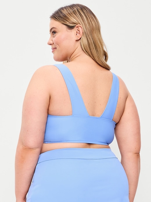 Image number 8 showing, Matte Longline Bikini Swim Top