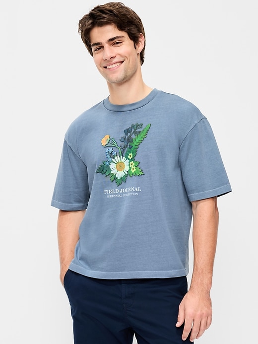 Image number 1 showing, Graphic Cropped T-Shirt