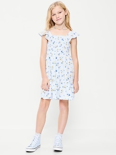 Fit and Flare Smocked Dress for Girls