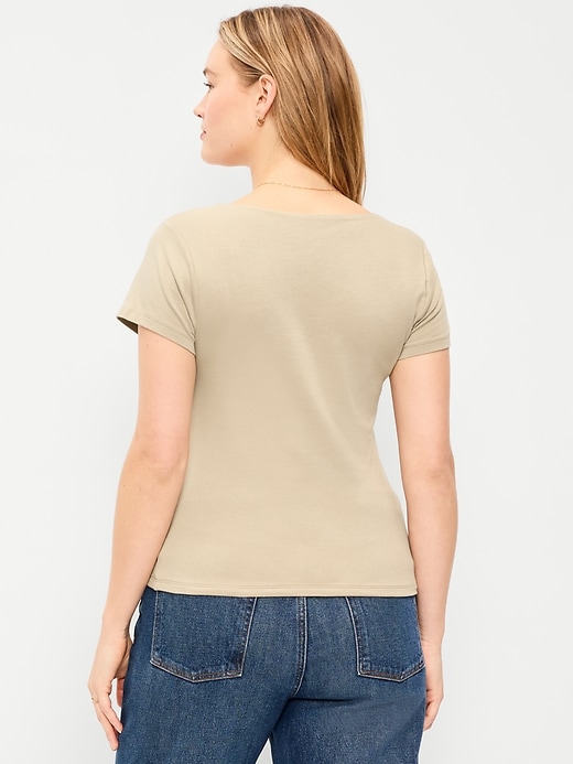 Image number 6 showing, Hug Double-Layer Scoop-Neck Top