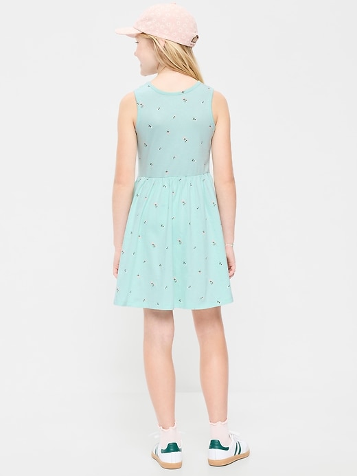 Image number 3 showing, Sleeveless Fit and Flare Dress & Biker Shorts Set for Girls