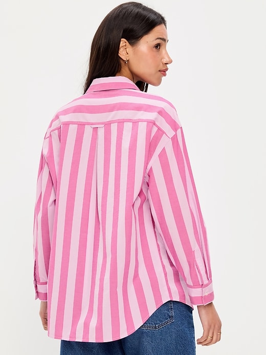 Image number 2 showing, Oversized Button-Down Boyfriend Shirt