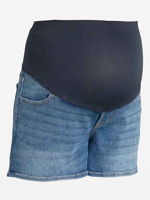Image number 1 showing, Maternity Full-Panel Wow Short -- 4-inch inseam