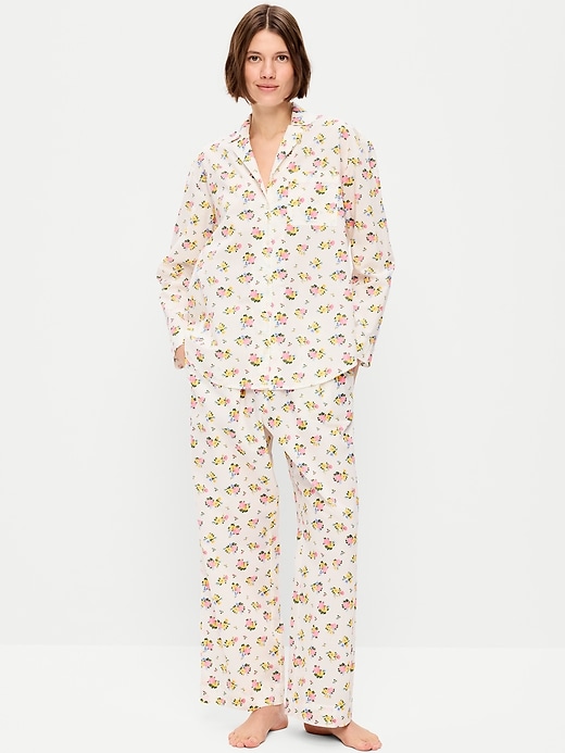 Image number 1 showing, Poplin Pajama Pant Set