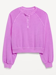 SoComfy Oversized Button-Front Sweatshirt