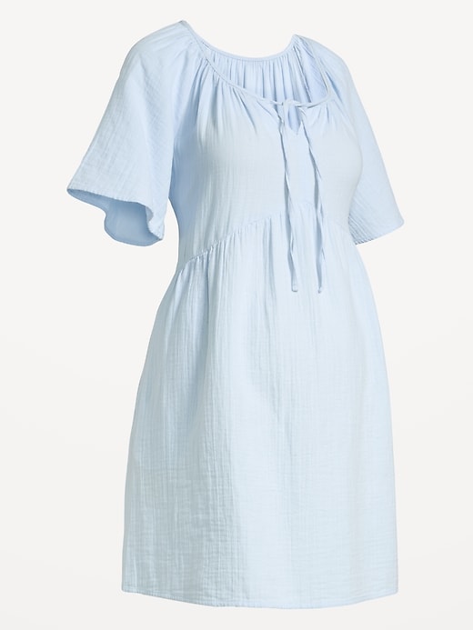Image number 2 showing, Maternity Flutter-Sleeve Mini Dress