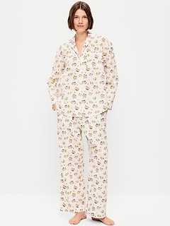 Poplin Pajama Pant Set