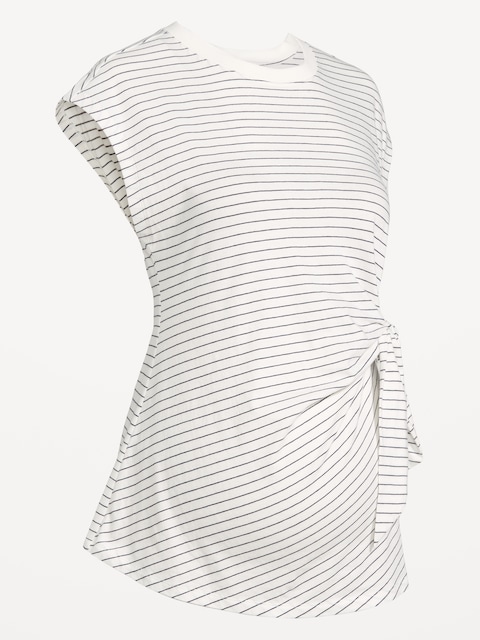 Maternity Side-Tie Jersey Top