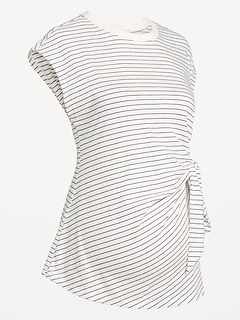 Maternity Side-Tie Jersey Top