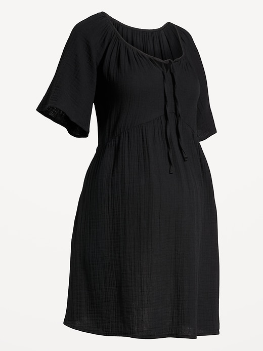 Image number 2 showing, Maternity Flutter-Sleeve Mini Dress