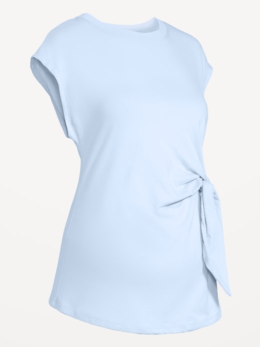 Image number 2 showing, Maternity Side-Tie Jersey Top