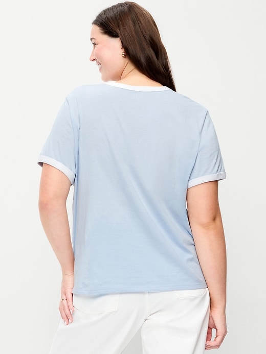 Image number 9 showing, EveryWear Crew-Neck Logo-Graphic Ringer T-Shirt