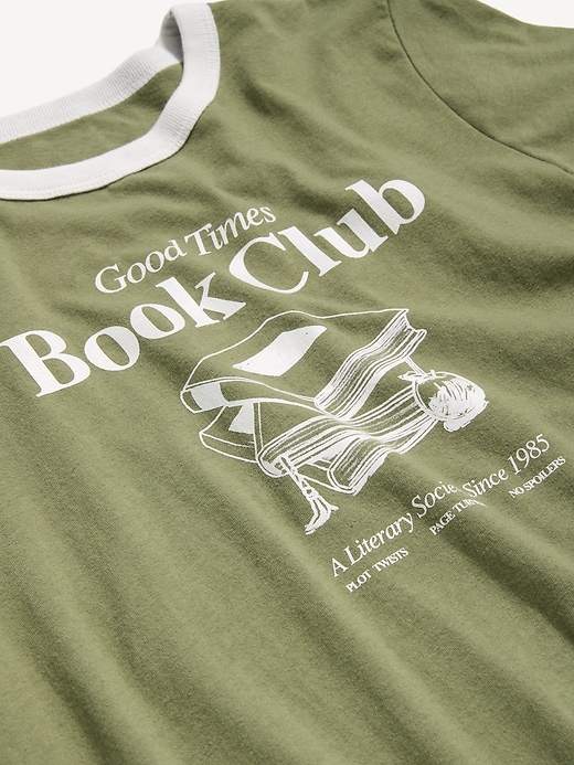 Image number 4 showing, EveryWear Crew-Neck Graphic Ringer T-Shirt