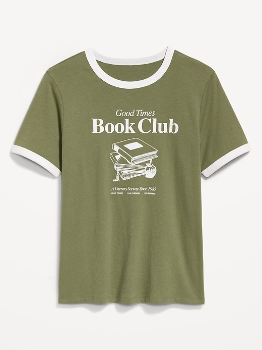 Image number 5 showing, EveryWear Crew-Neck Graphic Ringer T-Shirt