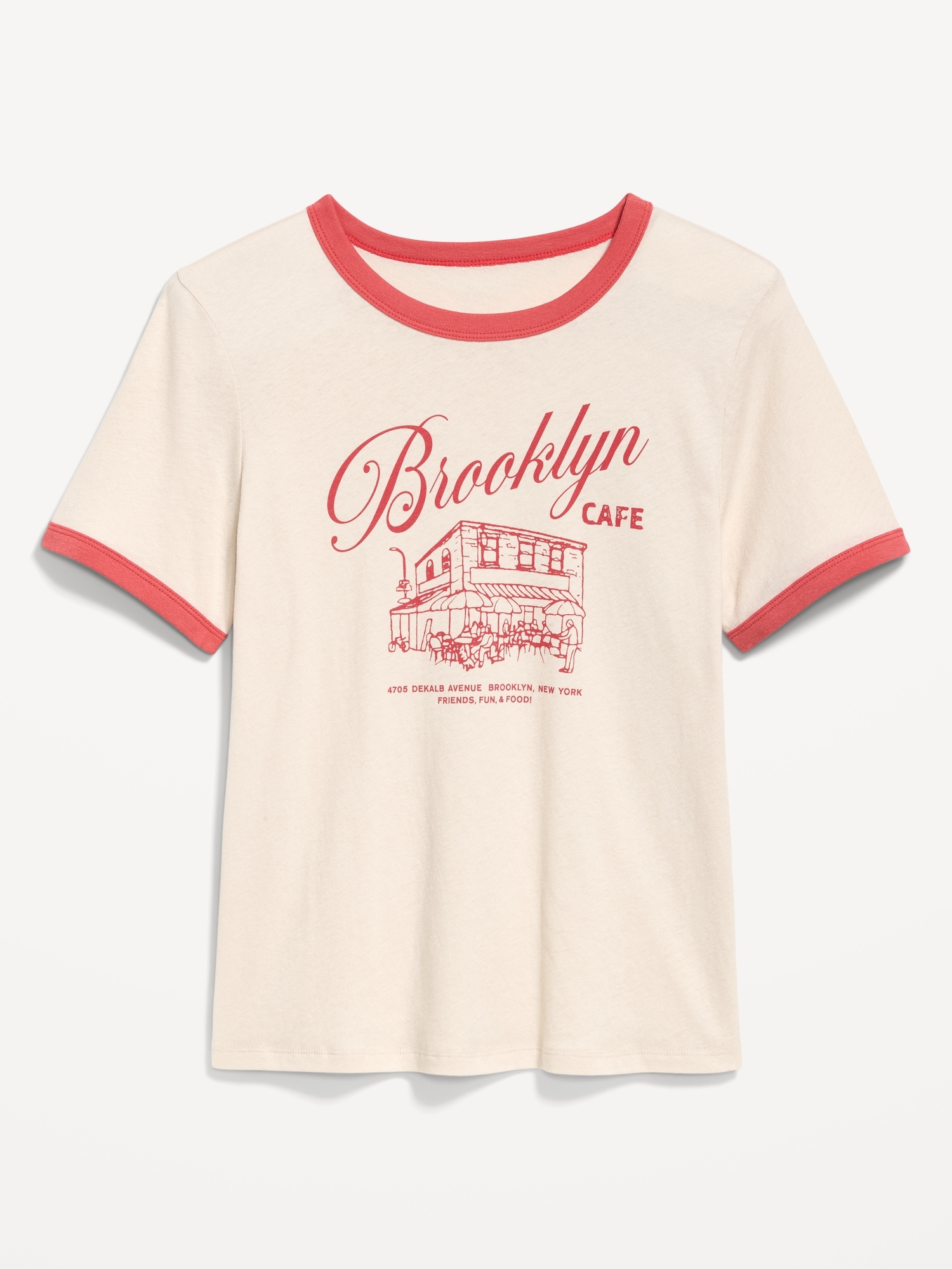 EveryWear Crew-Neck Graphic Ringer T-Shirt