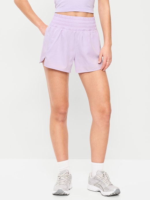 Image number 1 showing, Extra High-Waisted Crinkle Run Shorts -- 3-inch inseam