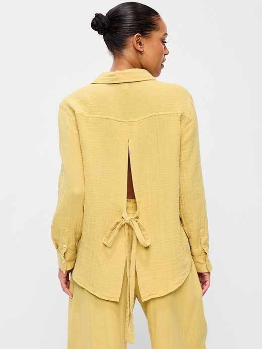 Image number 2 showing, Open-Back Button-Down Shirt