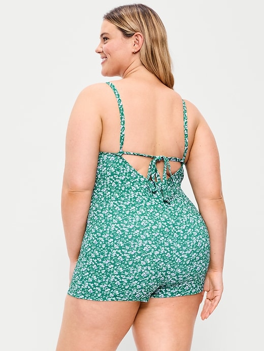 Image number 8 showing, Textured Swim Romper -- 2.5-inch inseam