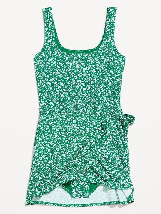 Image number 3 showing, Pique Side-Tie Swim Dress