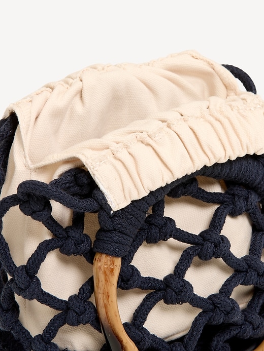 Image number 3 showing, Macrame Ring Handle Bag