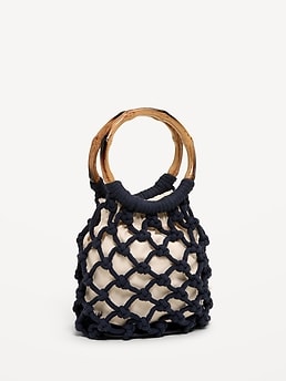 Macrame Ring Handle Bag - image 3