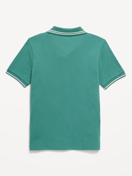 Image number 3 showing, Short-Sleeve Pique Graphic Polo Shirt for Boys