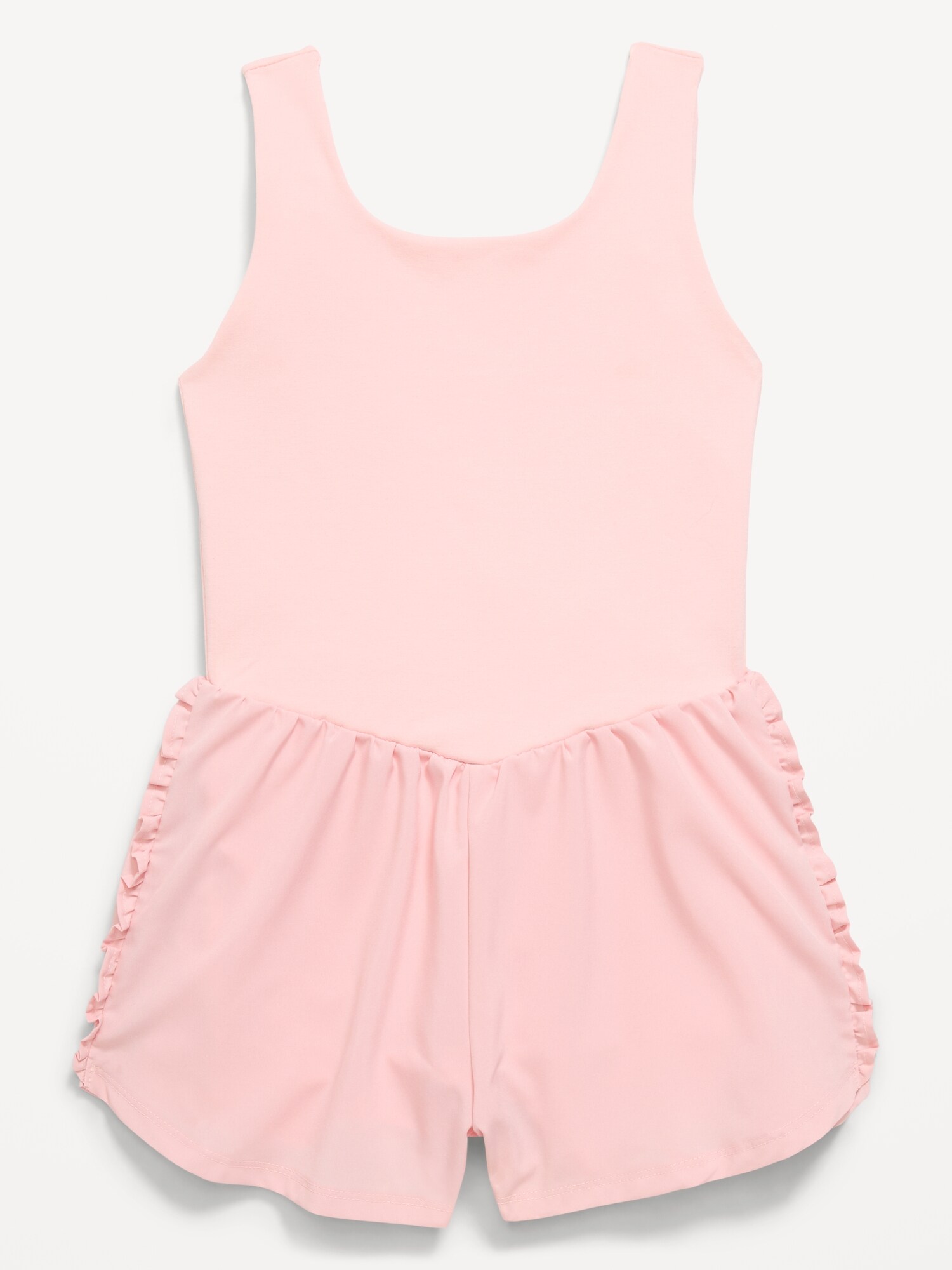 Комбинезон Old Navy PowerChill Sleeveless Ruffle-Trim Romper для девочек, цвет: Розовый небесно-голубой — фото 4