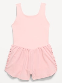 Image number 4 showing, PowerChill Sleeveless Ruffle-Trim Romper for Girls