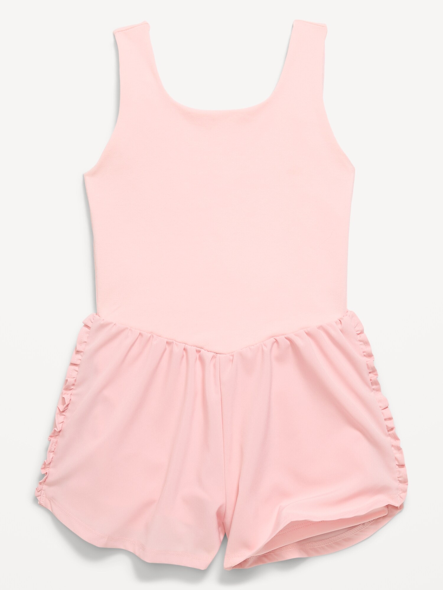 Комбинезон Old Navy PowerChill Sleeveless Ruffle-Trim Romper для девочек, цвет: Розовый небесно-голубой — фото 5