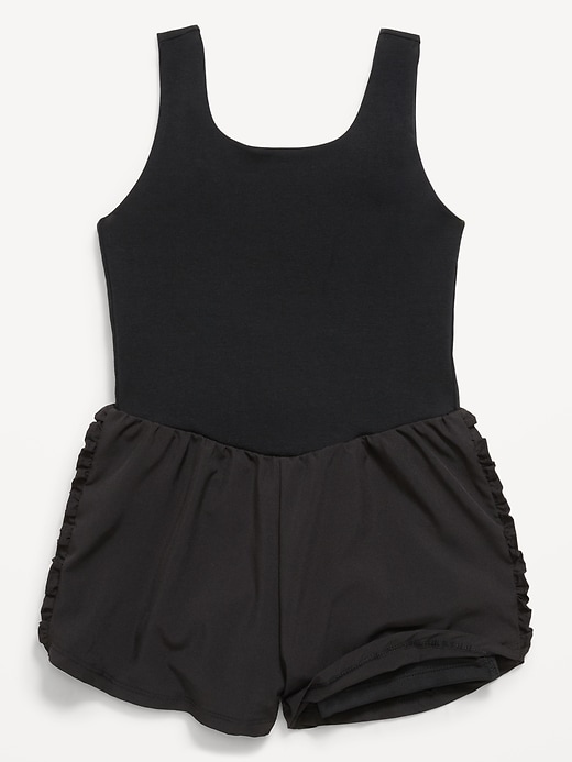Image number 5 showing, PowerChill Sleeveless Ruffle-Trim Romper for Girls