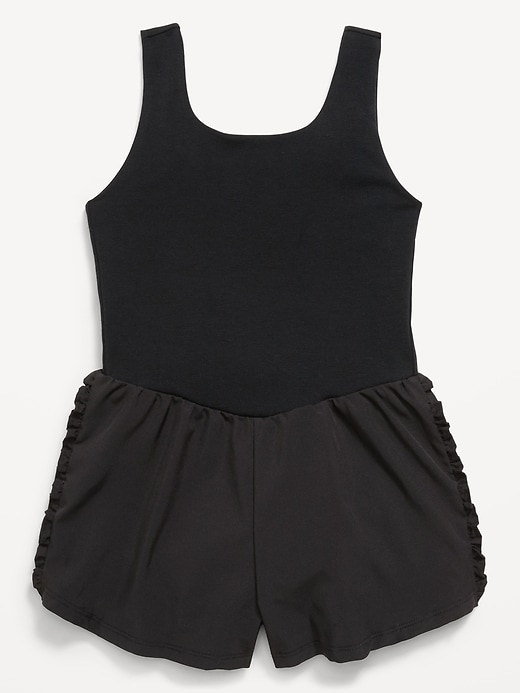 Image number 4 showing, PowerChill Sleeveless Ruffle-Trim Romper for Girls