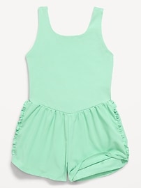 Image number 5 showing, PowerChill Sleeveless Ruffle-Trim Romper for Girls