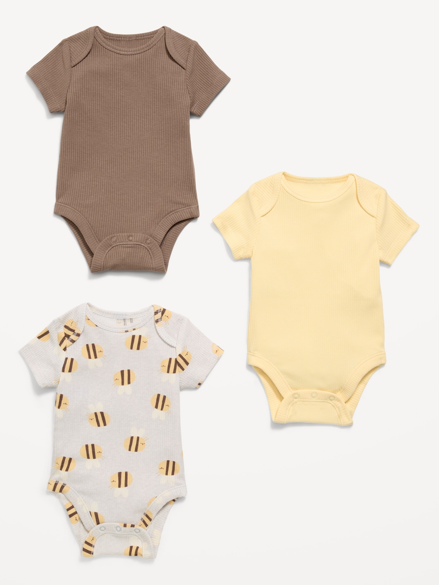 Ribbed Bodysuit 3-Pack for Baby